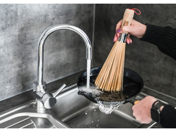 G21 Grilovací nářadí  bambusový kartáč na čištění pánví