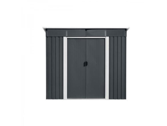 Zahradní domek kovový 2,4 x 2,8 m s pultovou střechou antracit Riwall PRO RMSP 9x8 Anthracite LUX