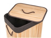 G21 Koš na prádlo  72 l, bambusový s hnědým košem