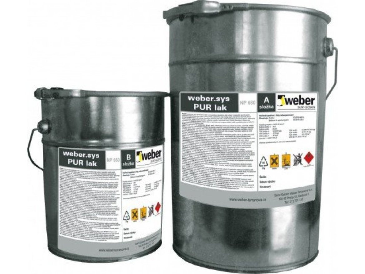 Dvojzložkový polyuretánový lak Weber Weber.sys pur lak