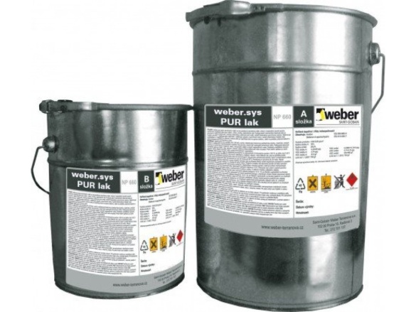 Dvojzložkový polyuretánový lak Weber Weber.sys pur lak