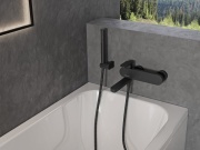 Ravak CR 022.20BL Vaňová nástenná batéria bez sprchového setu, čierna