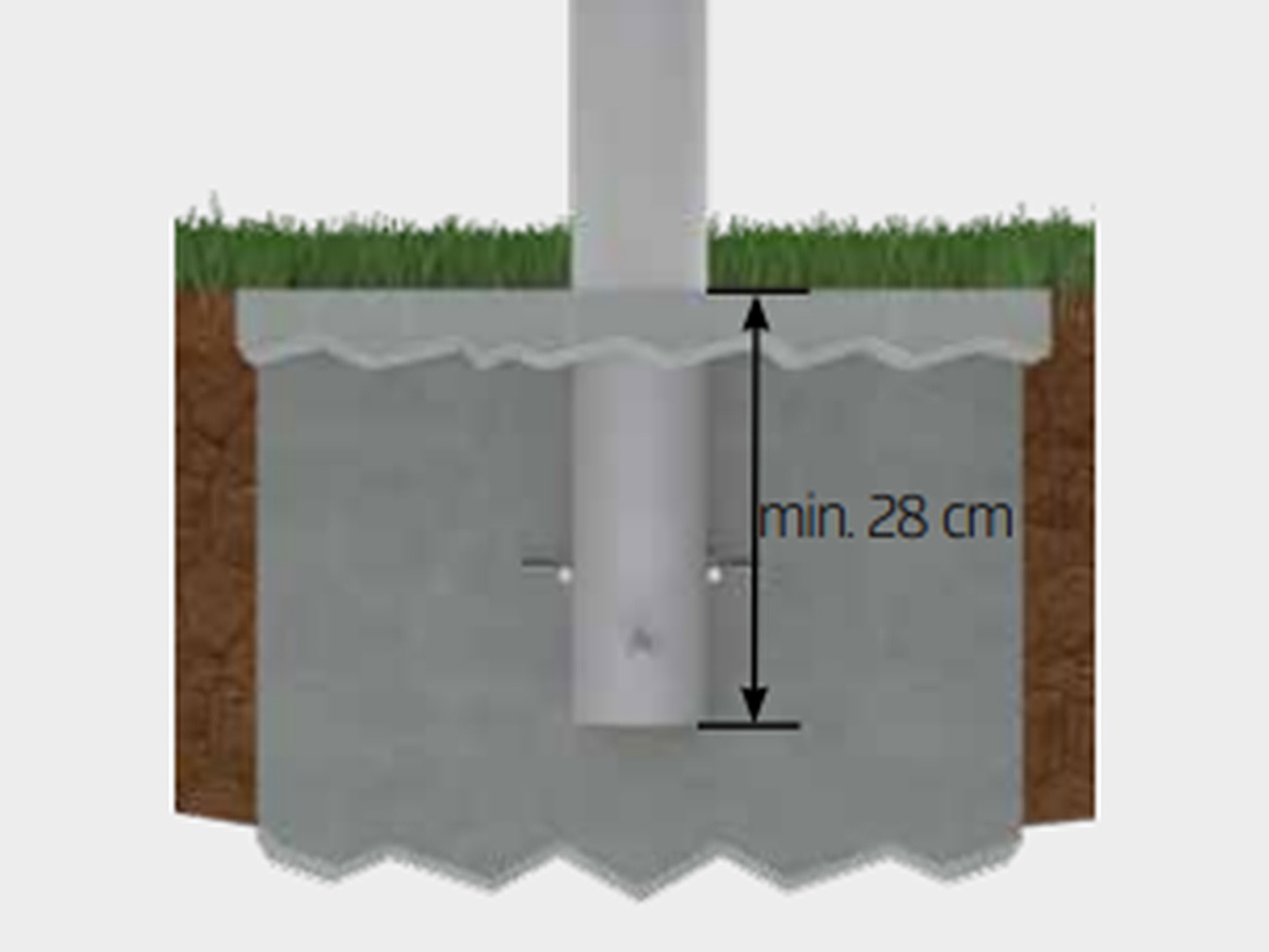 Biohort Sloupek pro zapuštění do betonu