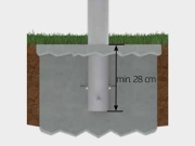 Biohort Sloupek pro zapuštění do betonu