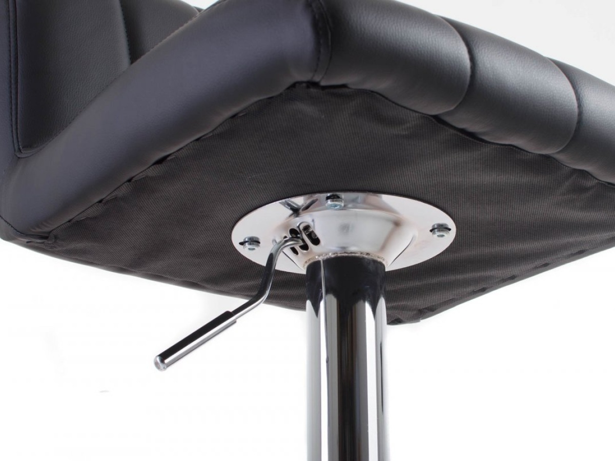 G21 Barová židle  Malea koženková, prošívaná black