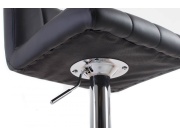 G21 Barová židle  Malea koženková, prošívaná black