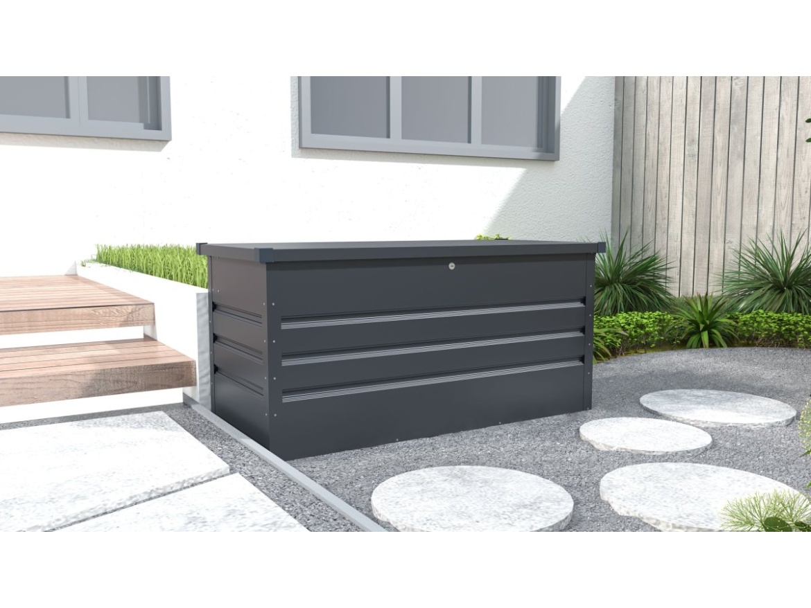 G21 Zahradní box  Denver 400 L, antracitový plechový