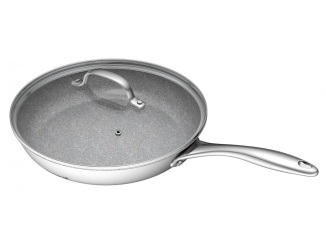 G21 –  G21 Pánev  Gourmet Miracle 28 cm s poklicí, nerez/greblon