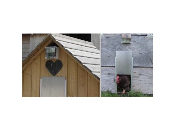 Scobax Automatická dvířka na otevírání/zavírání kurníku komplet