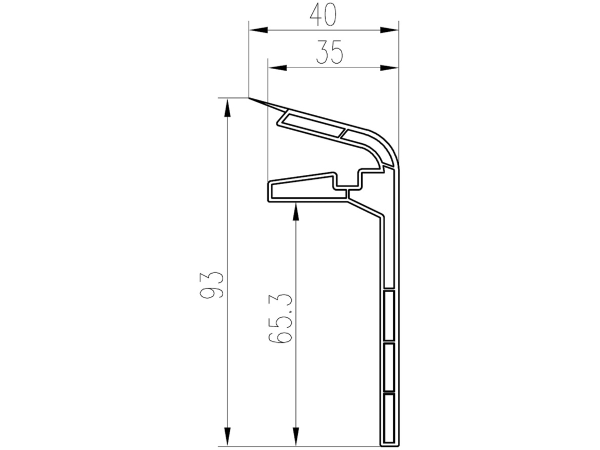Krycí lišta Chuděj FOR-TOP