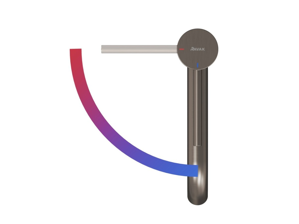Ravak ES 012.21BLM Umývadlová batéria BeCool 190 mm bez odtokovej armatúry, čierna matná