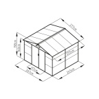 G21 Zahradní domek  GAH 706 - 277 x 255 cm, antracitový