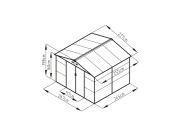 G21 Zahradní domek  GAH 706 - 277 x 255 cm, antracitový