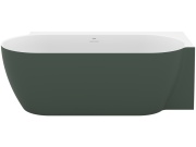 Ravak Vana Freedom Corner II Tec 175x86 P, volně stojící, Grey Green/bílá, krytka odtoku bílá/černá/chrom