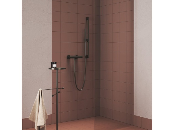 Ravak 974.60GLB Sprchová tyč s držákem, Gold Brushed