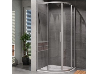 Sprchové kouty –  Lansanit Sprchový kout Vati 80 x 80 cm, sklo čiré, profil aluchrom, čtvrtkruh,  QR88-190-C