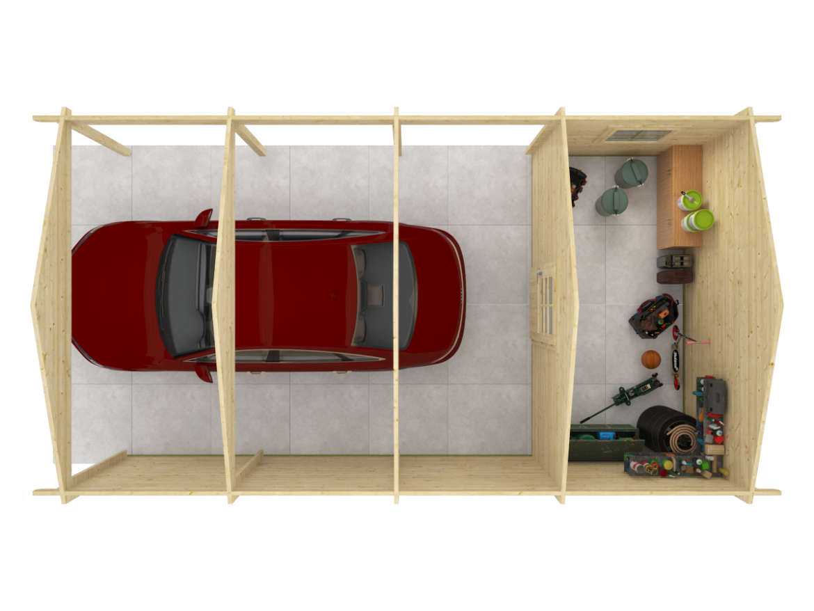 Tuindeco Ever Carport/Storage | 44mm | impregnated yellow