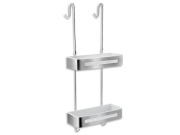 Novaservis Polička dvojitá závěsná Bílá/chrom, nerez, , 65575,4