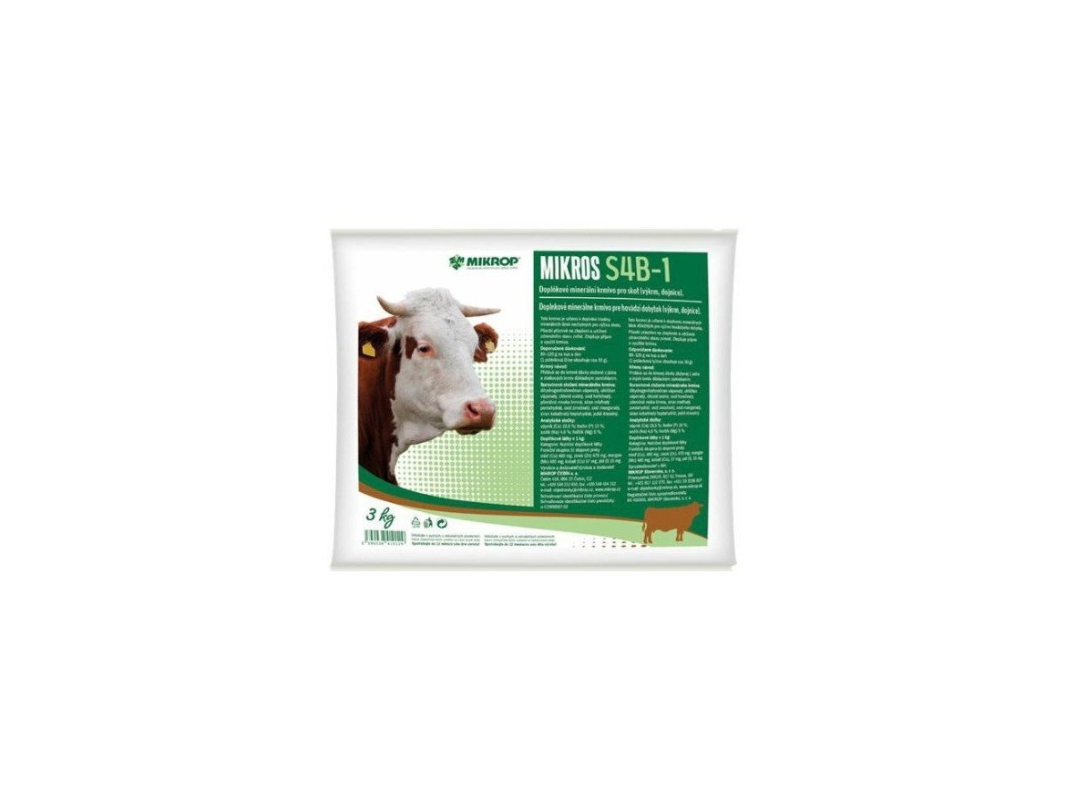 Scobax Mikros S4B-1 doplňkové krmivo pro skot (výkrm, dojnice) 3kg