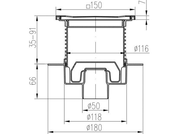 Vpusť Chuděj Neptun PVS 50 L