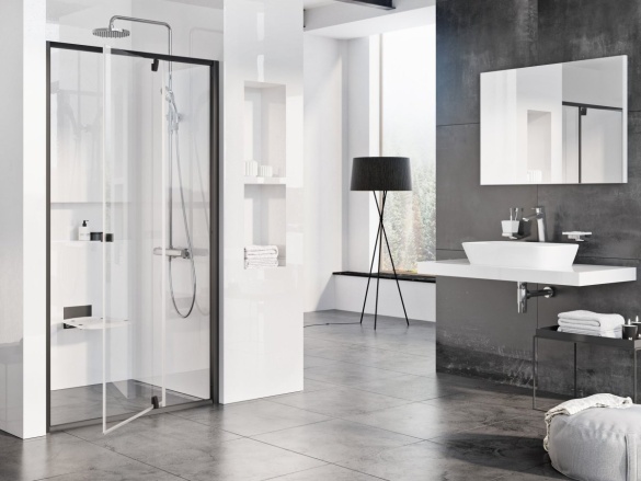 Ravak PDOP2 100, čierna+transparent