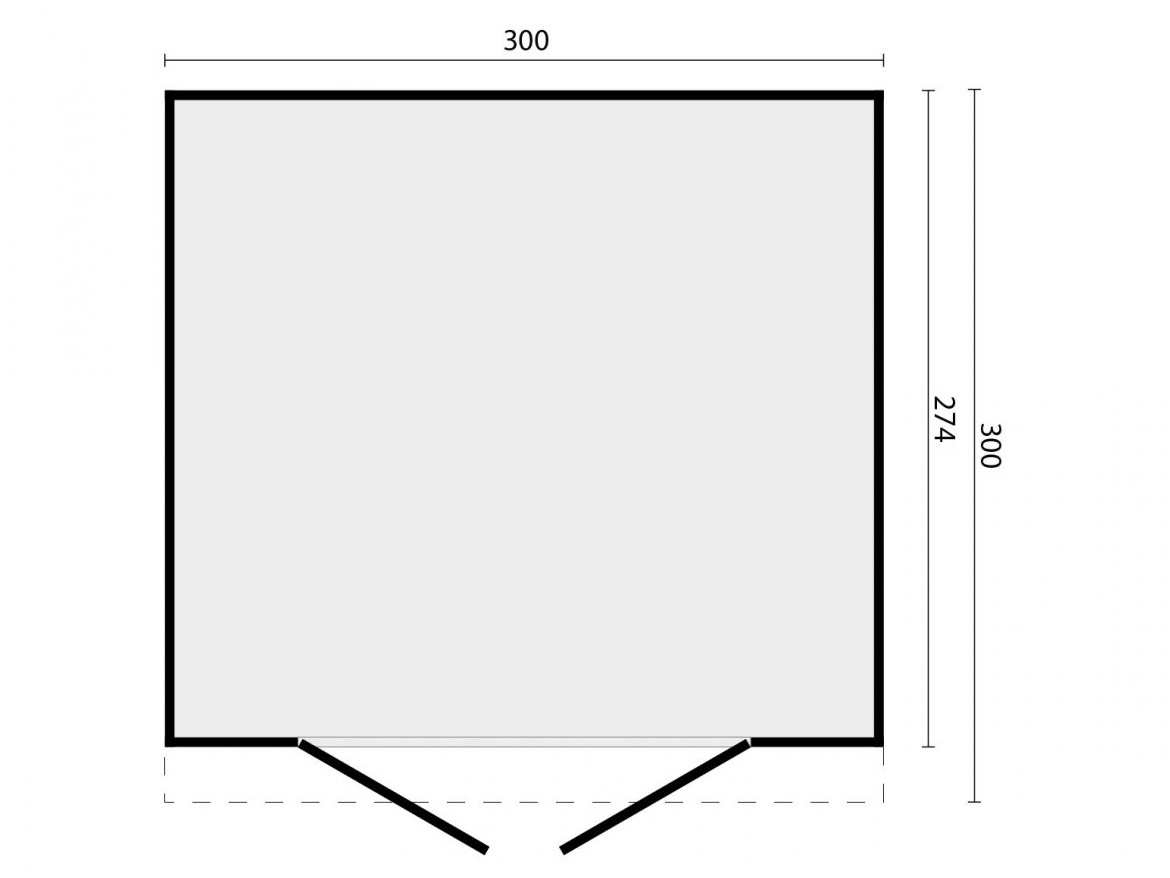 Tuindeco DIY roofing Almelo 300x300 vertical walls impregnated black