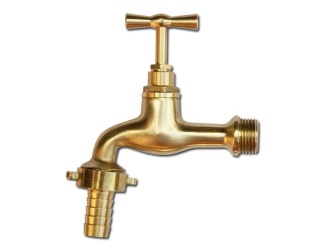 Okrasná zahrada –  Bradas Zahradní vodovodní kohout - mosazný 1/2" x 3/4"