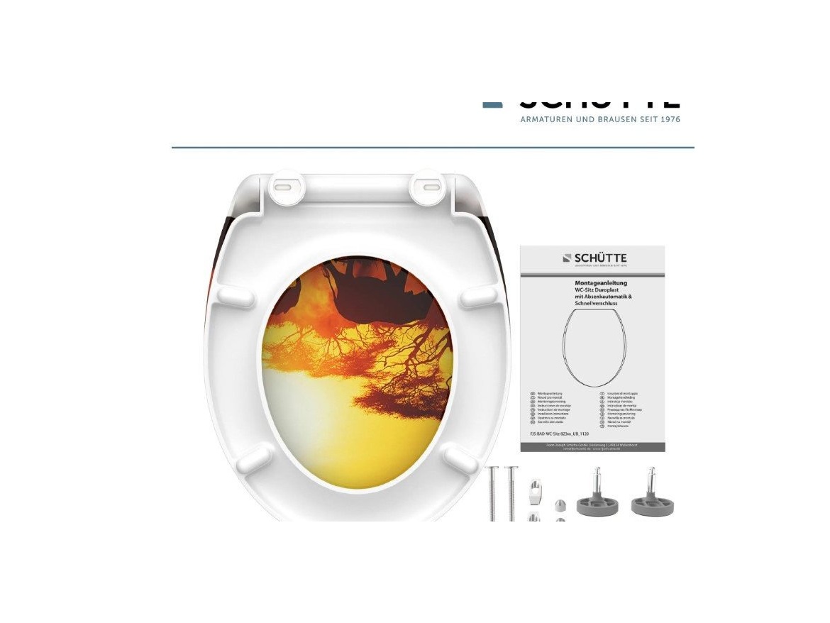 WC sedátka, záchodová prkna Schütte AFRICA | Duroplast, Soft Close