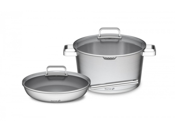 G21 Sada nádobí  Gourmet Magic s cedníkem, 4 díly, nerez