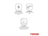 Ravak CR II 032.20BL Sprchová nástenná batéria bez sprchového setu, čierna