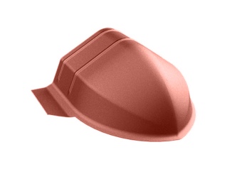 Hřebenáče –  koncovka hřebenáče ZS-FLAT cihlově červená