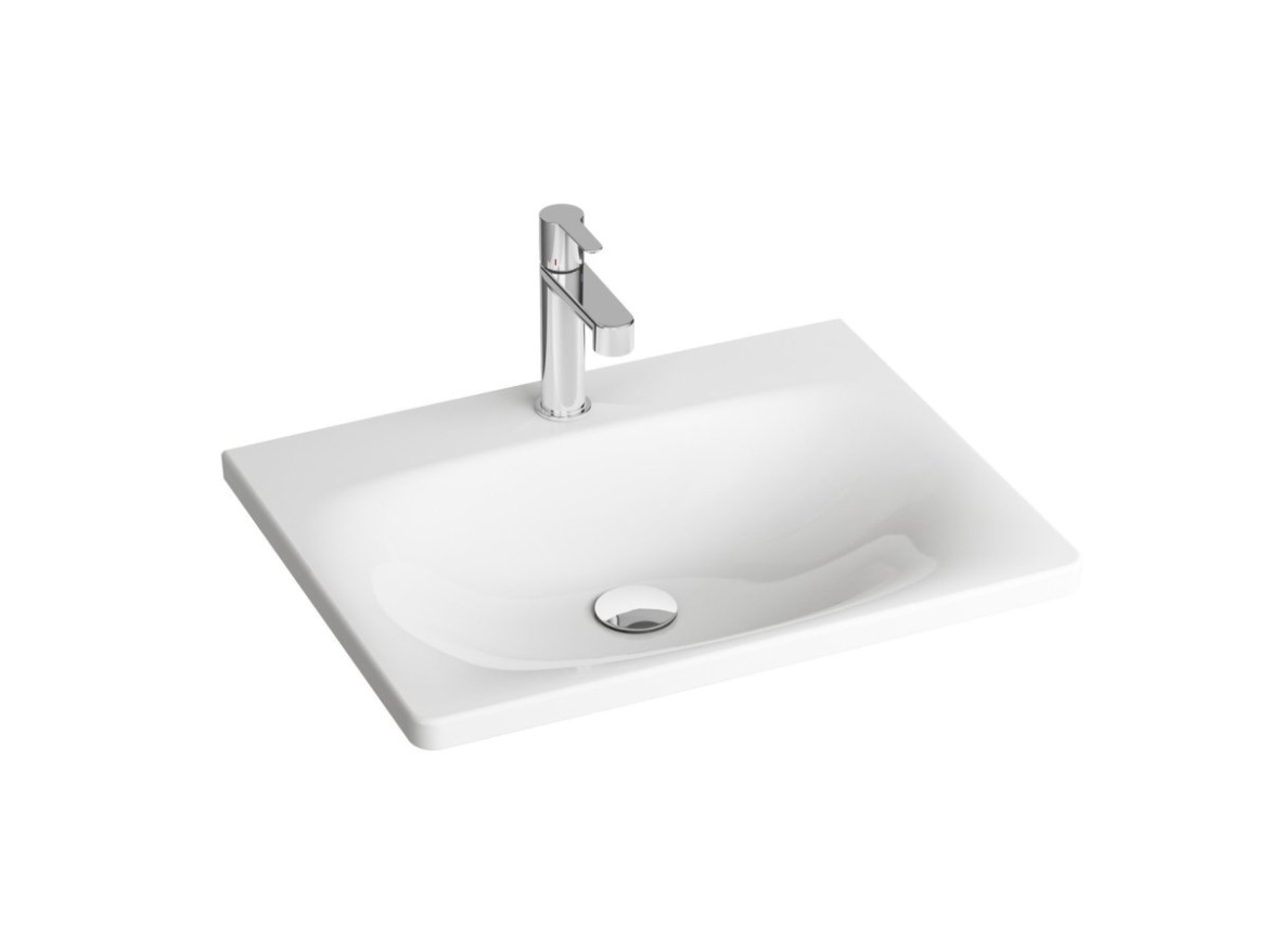 Ravak Umyvadlo Balance 80, s otvorem pro baterii, bez přepadu, bílá