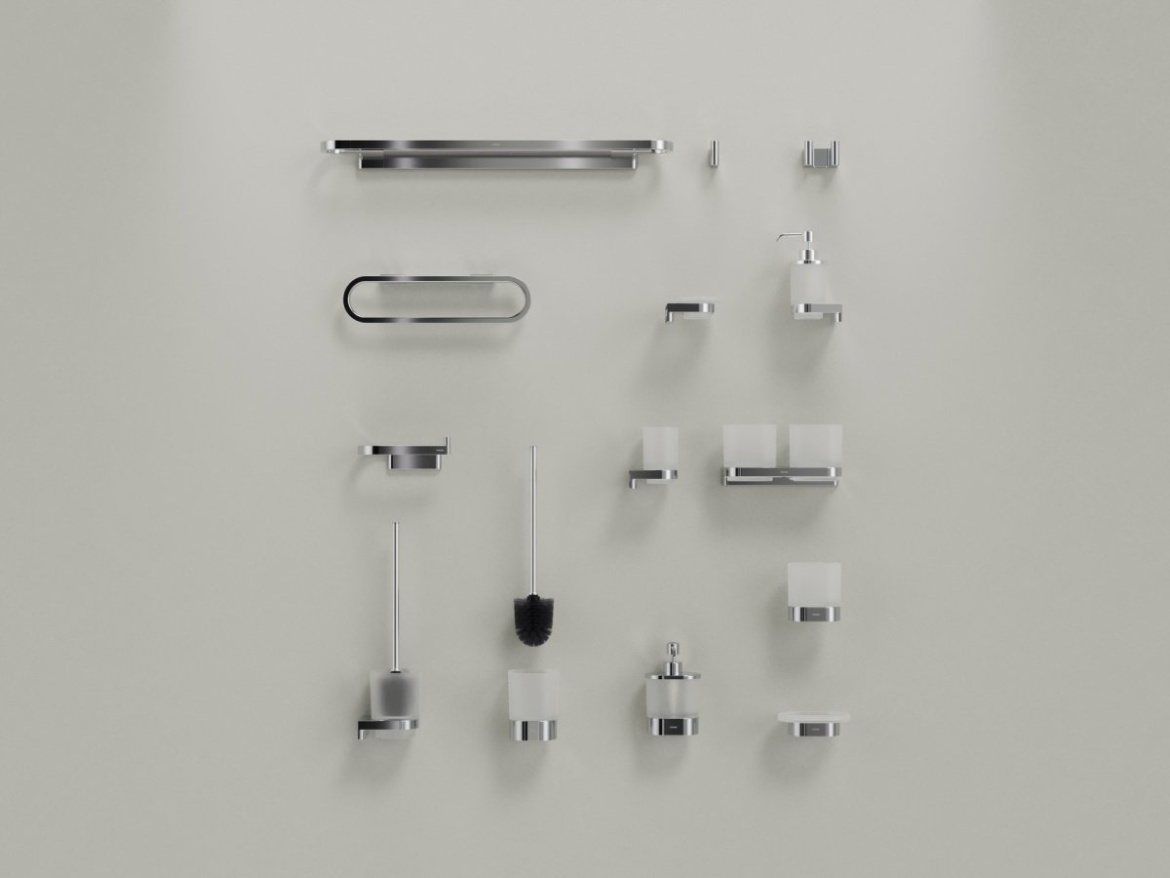 Ravak CR II 411.20BLM WC štětka s nádobkou, černá matná