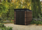 Műanyag kerti ház Keter Signature 7x7 Walnut, s podlahou