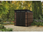 Plastový záhradný domček Keter Signature 7x7 Walnut, s podlahou