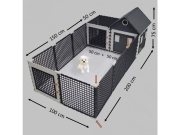 Scobax Modulární výběh s boudou Leganest 200 x 100 cm – pro domácí mazlíčky