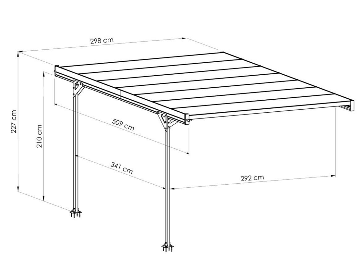 Přístřešek na auto Trigano Jardin Mistral Double