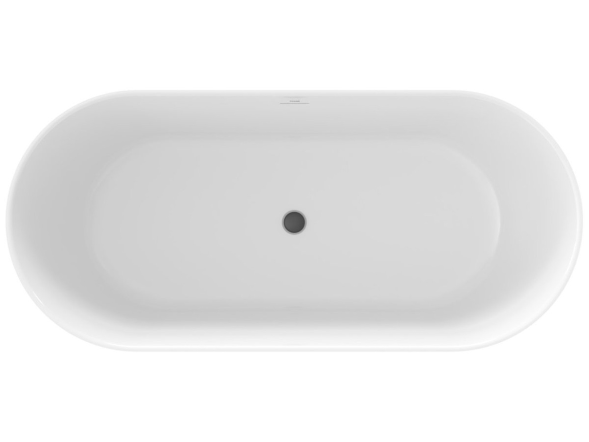 Ravak Vana Freedom O Tec 170x77 volně stojící, Alabaster Pink/bílá, krytka odtoku bílá/černá/chrom