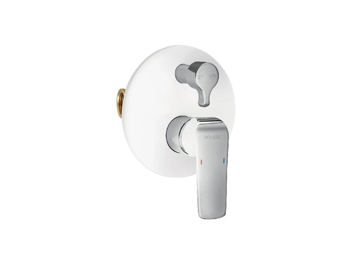 Novaservis Vanová baterie Nobless Tina, bílá-chrom, podomítková, s příslušenstvím,  38050R,1