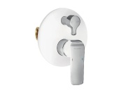 Novaservis Vanová baterie Nobless Tina, bílá-chrom, podomítková, s příslušenstvím,  38050R,1