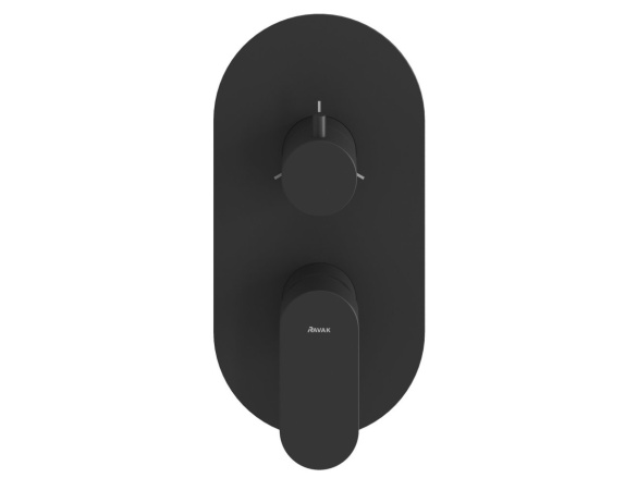 Ravak EL 068.20GB.O3.RB07F Podomítková baterie 3-cestná bez tělesa, Graphite Brushed