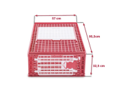 Scobax Přepravní box na drůbež B2 – 2 dvířka, 95,5x57x32,5 cm