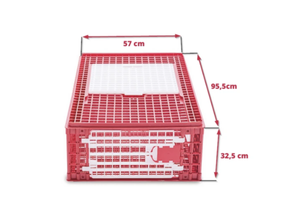 Scobax Přepravní box na drůbež B2 – 2 dvířka, 95,5x57x32,5 cm