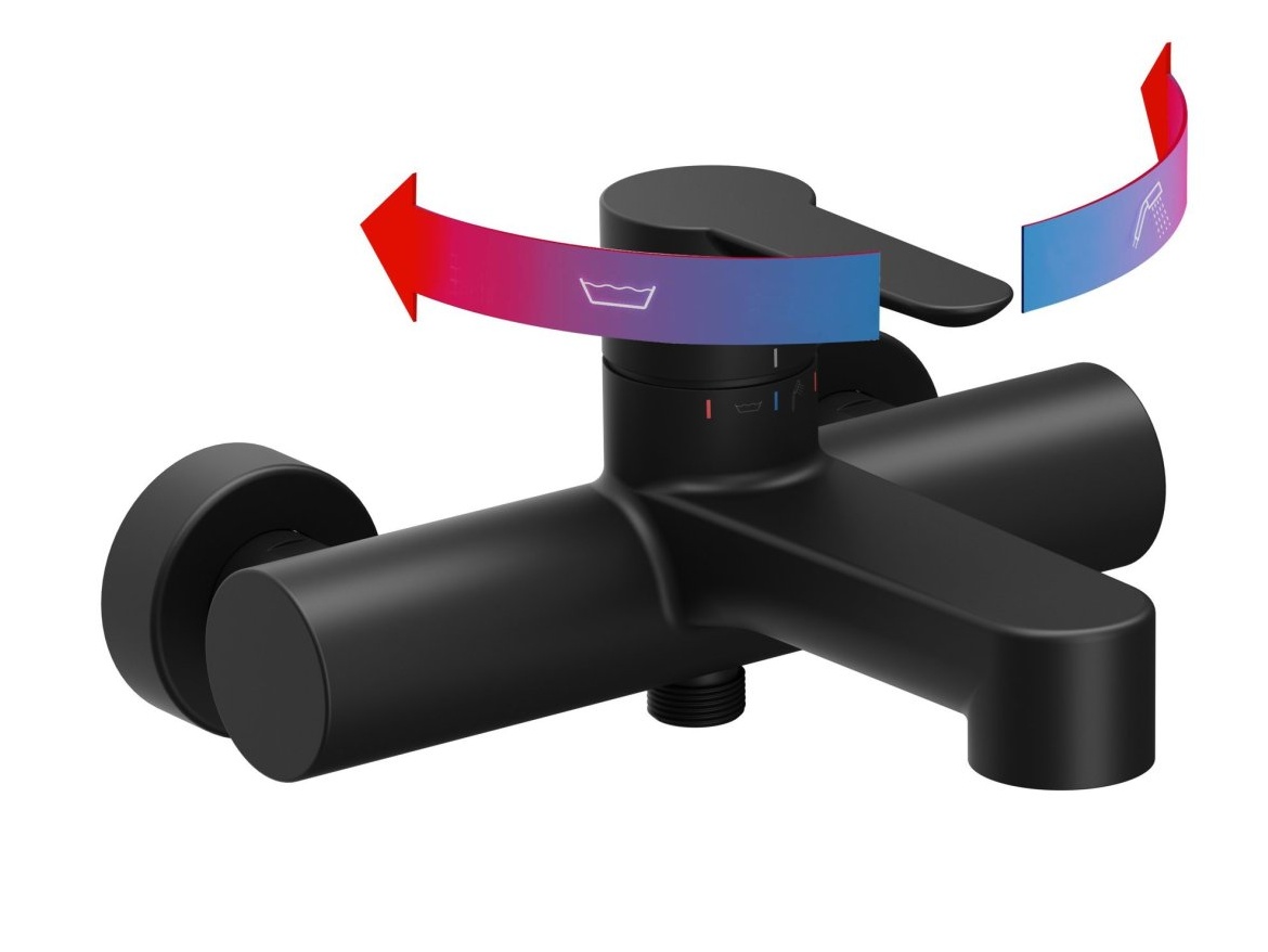 Ravak PU 022.00CR Vaňová nástenná batéria bez sprchového setu, chróm