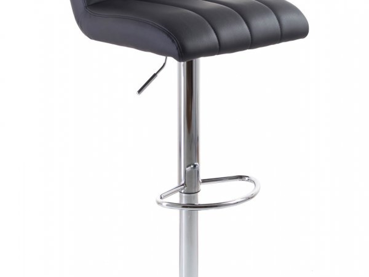 G21 Barová židle  Malea koženková, prošívaná black