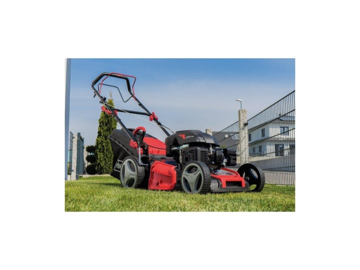 Multifunkční travní sekačka 4v1 s pojezdem Scheppach MS 225-53