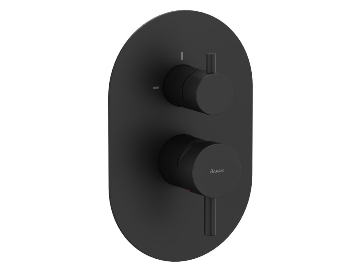 Ravak ES 065.20GB.O2.RB07E Podomítková baterie 2-cestná bez tělesa, Graphite Brushed