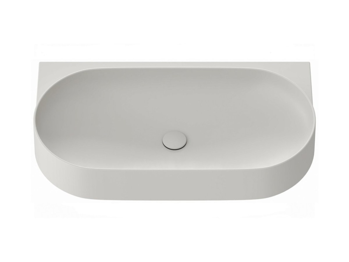 Ravak Umyvadlo Yard 80, bez otvoru pro baterii, bez přepadu, antracit