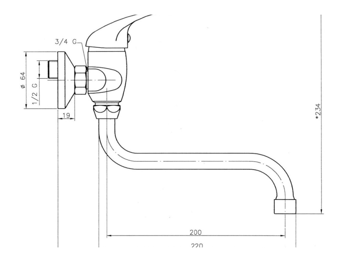 Novaservis Umyvadlová baterie Titania Iris 150 mm, chrom, nástěnná,  92070/T,0