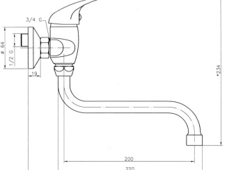Vodovodní baterie – Novaservis Umyvadlová baterie Titania Iris 150 mm, chrom, nástěnná, 92070/T,0